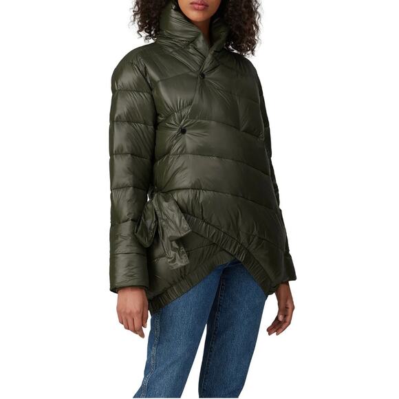 Universal Standard Green High Neck CocoonWrap Kanda Puffer Coat Size 6 - 8 - Picture 1 of 10